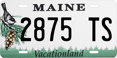 ME license plate 2875TS