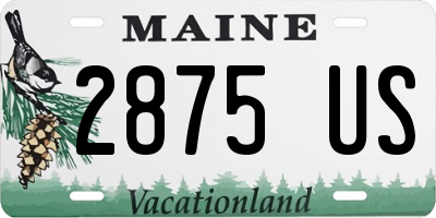 ME license plate 2875US