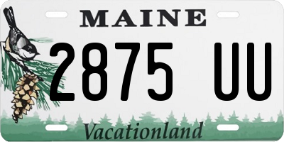 ME license plate 2875UU