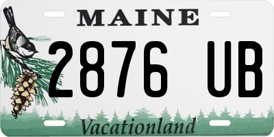 ME license plate 2876UB