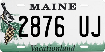 ME license plate 2876UJ