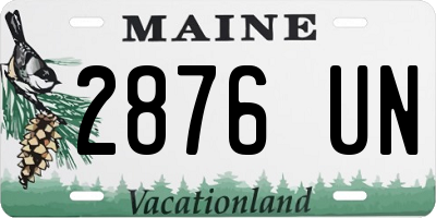 ME license plate 2876UN