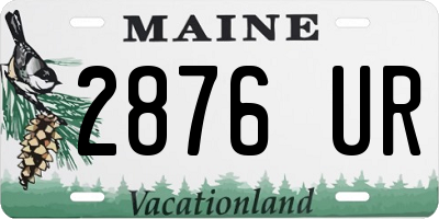 ME license plate 2876UR