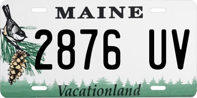 ME license plate 2876UV