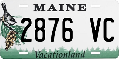 ME license plate 2876VC
