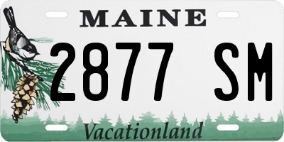 ME license plate 2877SM