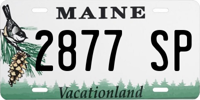 ME license plate 2877SP