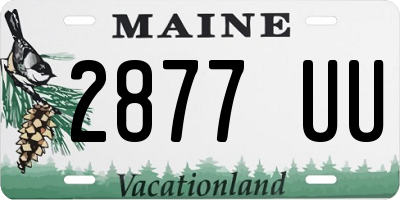 ME license plate 2877UU