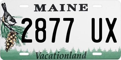 ME license plate 2877UX