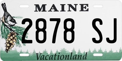 ME license plate 2878SJ