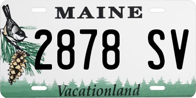ME license plate 2878SV