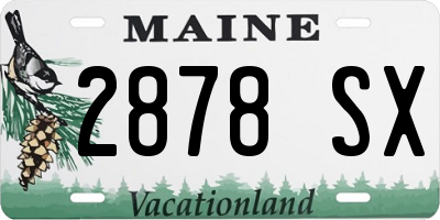 ME license plate 2878SX