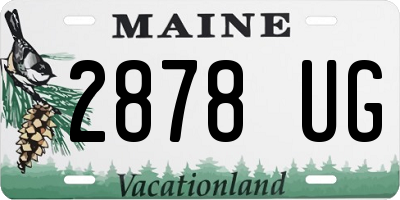 ME license plate 2878UG