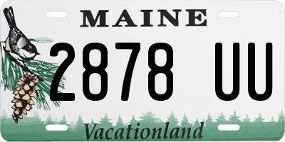 ME license plate 2878UU