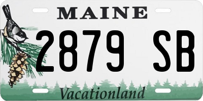 ME license plate 2879SB