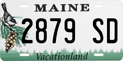 ME license plate 2879SD