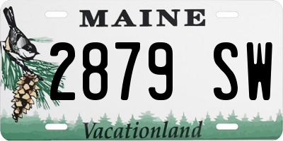 ME license plate 2879SW