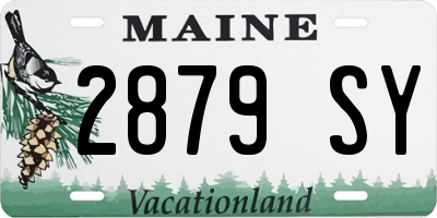 ME license plate 2879SY