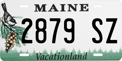 ME license plate 2879SZ