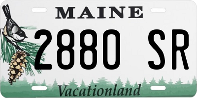 ME license plate 2880SR