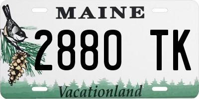 ME license plate 2880TK