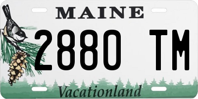 ME license plate 2880TM