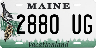 ME license plate 2880UG