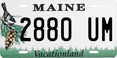 ME license plate 2880UM