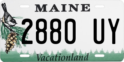 ME license plate 2880UY