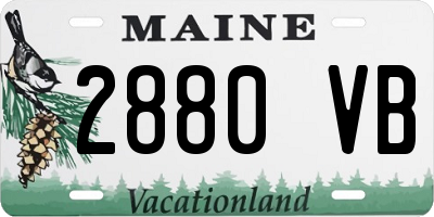 ME license plate 2880VB