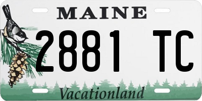 ME license plate 2881TC
