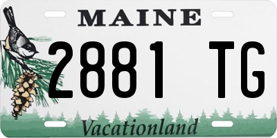 ME license plate 2881TG