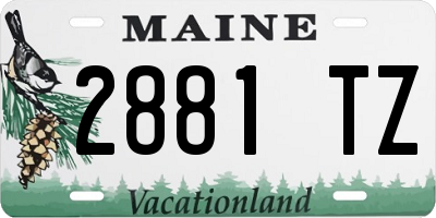 ME license plate 2881TZ