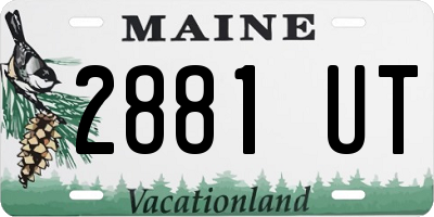ME license plate 2881UT