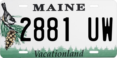 ME license plate 2881UW