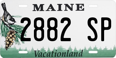 ME license plate 2882SP