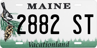 ME license plate 2882ST