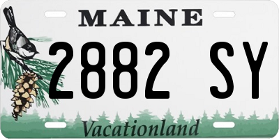 ME license plate 2882SY