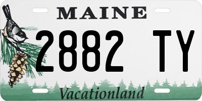 ME license plate 2882TY