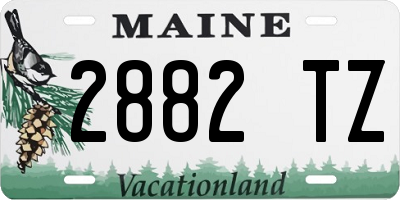 ME license plate 2882TZ