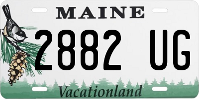 ME license plate 2882UG