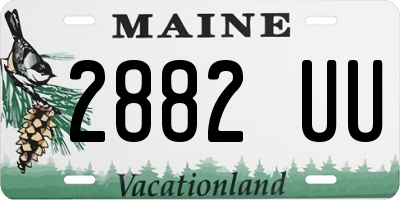 ME license plate 2882UU