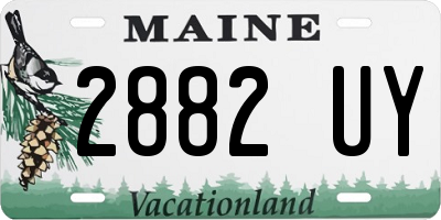 ME license plate 2882UY