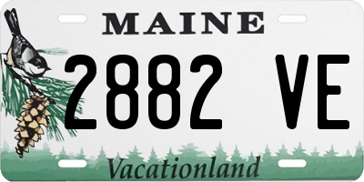 ME license plate 2882VE