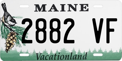ME license plate 2882VF