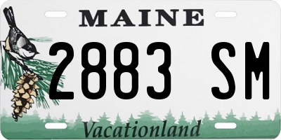 ME license plate 2883SM