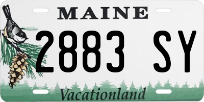 ME license plate 2883SY