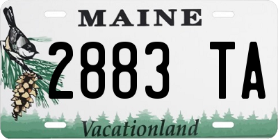 ME license plate 2883TA