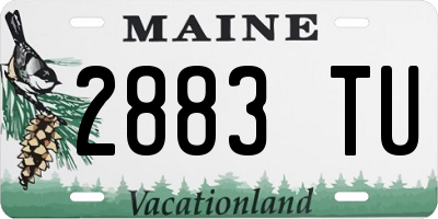 ME license plate 2883TU