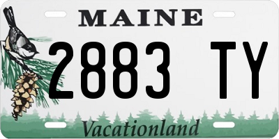 ME license plate 2883TY